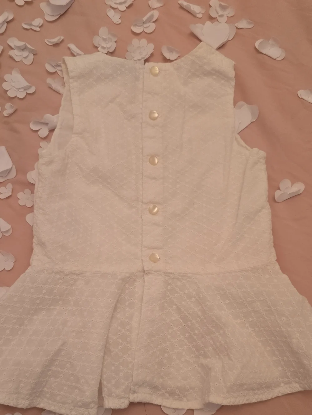 Ralph Lauren White Sleeveless Peplum Tank